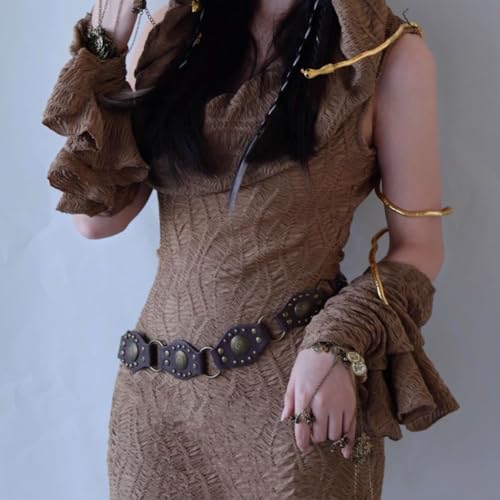 Belt Bohemian Retro American River Brown Belt Waist Chain Accessories Retro Fashion Waist Seal for Women's Dresses4