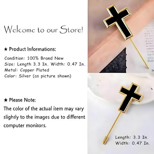 Image of Suit Pins for Men, Brooch for Men, Lapel Pins for Men Women, Mens Lapel Pins for Suits, Mens Brooch for Suits Hats Scarf Jacket, Fitted Hat Pins for Women Men, Men's Silver Gold Lapel Pin for Wedding