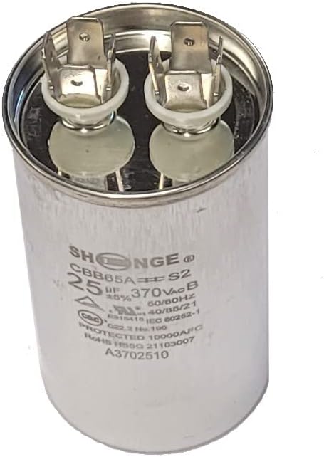 QH QX6525 Capacitor Motor Run Round 25 uF MFD 370V