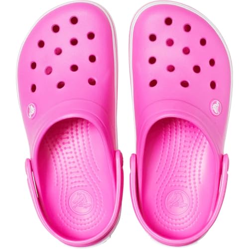 Image of Crocs Unisex Adult Crocband EPk /WHI Electric Pink /White Clog 4 Men / 5 UK Women (M5W7)