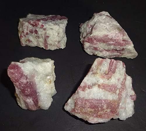 Miniatura 3 de Sublime Gifts - Matriz de turmalina rosa en cuarzo de grado A, piedra preciosa curativa de cristal en bruto natural, 1 pieza