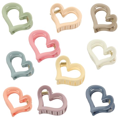 Pack de 10 pinzas pequeñas en forma de corazón miniatura 1