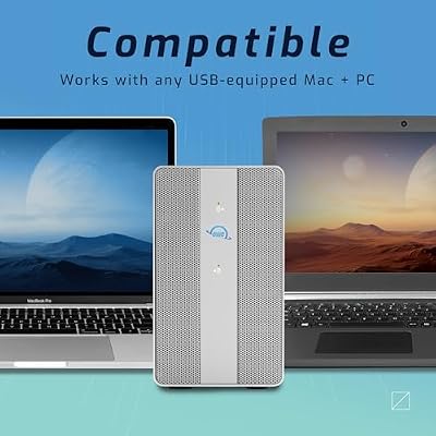 OWC 8TB Mercury Elite Pro Dual USB-C/Thunderbolt 3 External Raid Storage Enclosure with 3Port HUB for Mac and PC