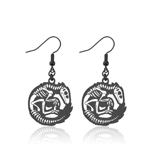 CENWA Dinosaur Bones Earrings Sleeping Dinosaurs Charm Jewelry Halloween Jewelry