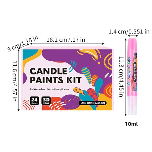 Kit de peinture pour bougies et stylos à cire pour loisirs créatifs sur vêtements