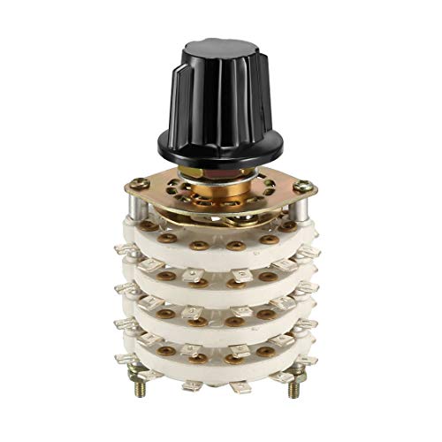 Uxcell 4P8T 4 Pole 8 Position 4 Deck Band Channel Rotary Switch Selector With Knob #TOP14