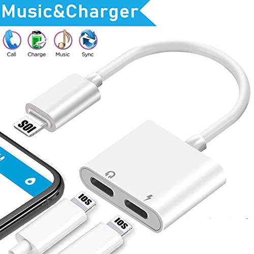 Headphone jack adapter for iphone 11 Adapter splitter charger and headphones for iPhone