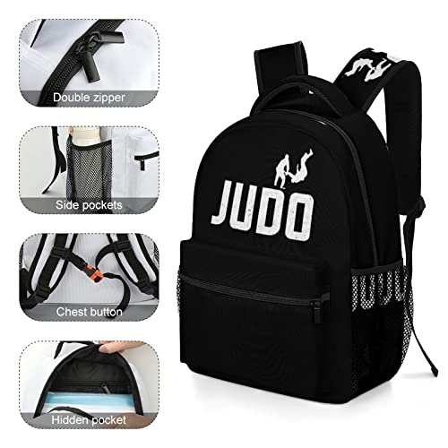 Judo Design Laptop Backpack Fashion Shoulder Bag Travel Daypack Bookbags for Men Women3