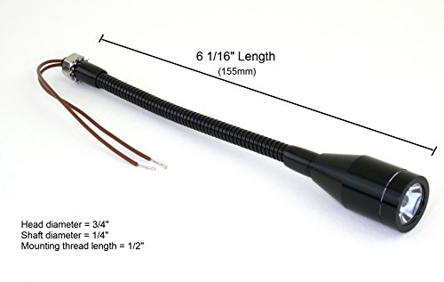 Lámpara LED mini cuello de ganso 12V para panel miniatura 7