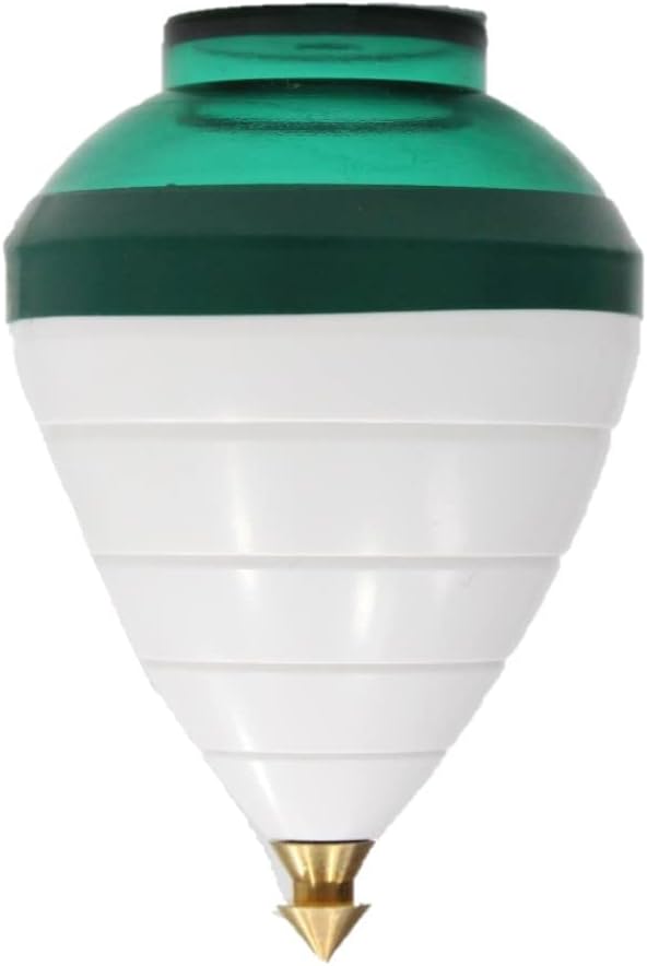 Spintastics Trompo Bearing Tip Spin Top (White and Green)