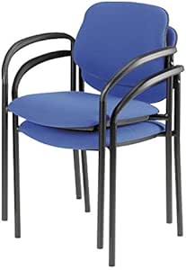 NOWY STYL Besucherstühle 2er Set - Stapelbar & Praktisch In Blau/Chrom