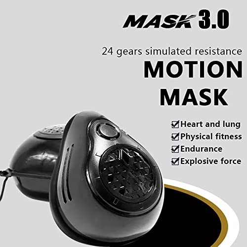 TAHTOY HIIT Workout Mask for Fitness, Gym, Cardio, Running, Endurance, Three-Layer Filter & 24 Oxygen Deprivation Levels, Free Dusting Storage Box, Ultimate Training Accessory