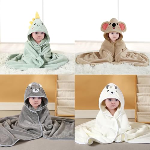 4 Pack Hooded Baby Towels - Premium Ultra Soft Organic Baby Bath Towel – Absorbent and Hypoallergenic Towels for Baby Boy Girl, Toddler, Newborn Essentials by ROXANEPIG - Image 2