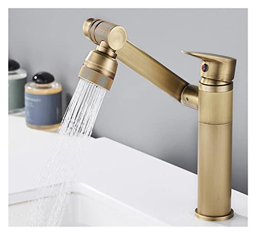 Mitigeur de lavabo rétro en laiton massif poli pour une élégance intemporelle