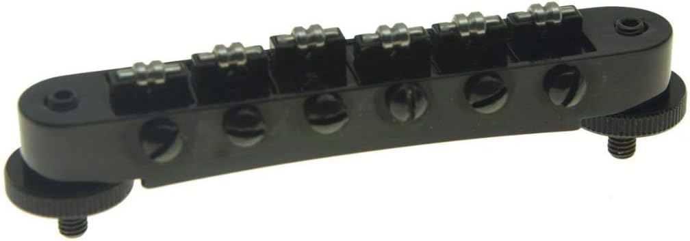 Dopro Black Guitar Roller Saddle Bridge Tune-O-Matic Bridge For USA Les Paul,SG,ES Dot,Gretsch Bigsby T-O-M with M4 Posts