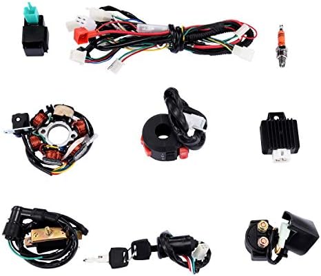 Accensione Statore Magnete Per 50cc 70cc 90cc 110cc 125cc Avviamento Elettrico Magneto Volano Statore ATV Cablaggio Quad Cablaggio CDI Kit Moto Bobina Statore Magnete - Foto 3