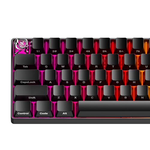 Image of XVX Custom Keycaps, Metal Liquid Transparent Key caps, 1U Keyboard Keycaps Replacement for Mechanical Keyboard