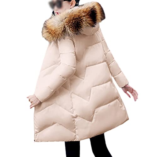 Parka à capuche pour femme Roquorl veste longue kaki pour balades hivernales