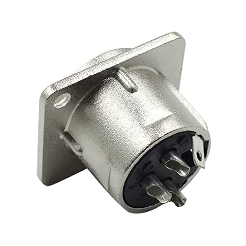 Bnafes 8Pcs Xlr Male Jack 3 Pin - Panel Mount Jacks D Series Size Xlr-M Audio Speaker Microphone Connector #TOP1