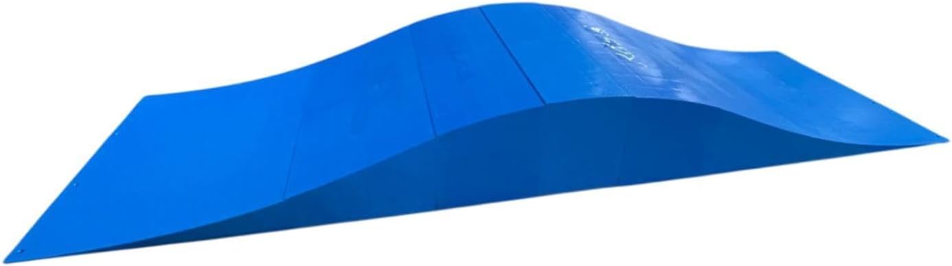 Skate Ramp Kicker Ramp Track Lightweight Training Equipment Bike Ramp Skateboard Ramp for Scooters BMX RC Cars Teens Children, Blue