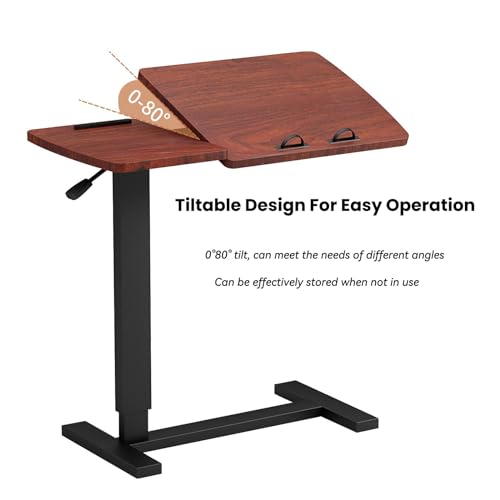 Mesas de noche ajustables con puerto USB y tablero inclinable multiángulo 4