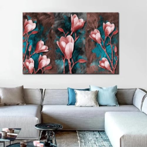 Affiches et impressions d'art KEBIA fleurs roses sur toile