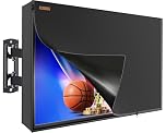 IC ICLOVER Outdoor TV Cover 60-65 inch, Fits up to 58.5"W x 35"H, Black, Waterproof, 600D Oxford Fabric, Zipper Closure