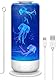 BestYiJo Quallen Lavalampe, 2,5 Liter LED Farbschanterqualle Aquarium mit Geschwindigkeitskontrolle und 2 Lichtmodi USB, Fantasy Stimmungs Lampe Familienbüro Atmosphäre, Kindergeschenke (Weiß)