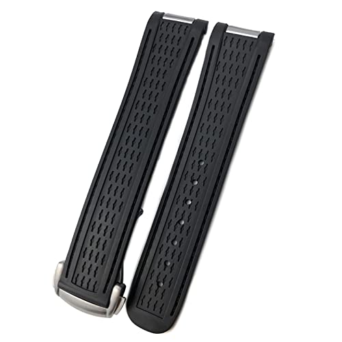 Bracelet montre 20mm silicone caoutchouc pour Omega Seamaster Aqua Terra 300 AT150