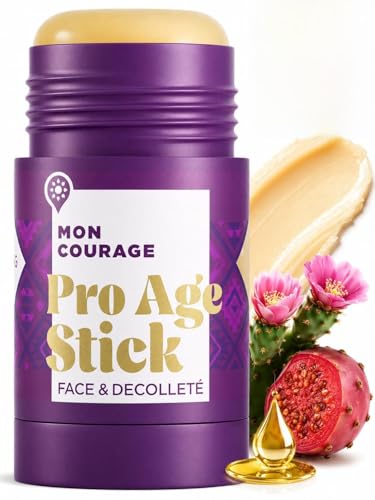 MON COURAGE Pro Age Stick [SOFORT STRAFFEND] Faltencreme mit Soforteffekt - Vegane Anti Aging Creme Frauen - Anti Faltenreme für reife Haut - Antifaltencreme Soforteffekt durch Kaktusfeigenöl