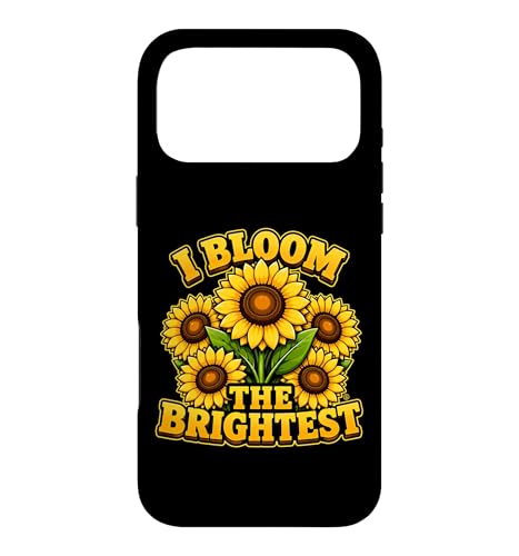 I Bloom The Brightest Sunflower �C���X�s���[�V�����t���[�����O���t�B�b�N �X�}�z�P�[�X iPhone 17 Pro Max �p