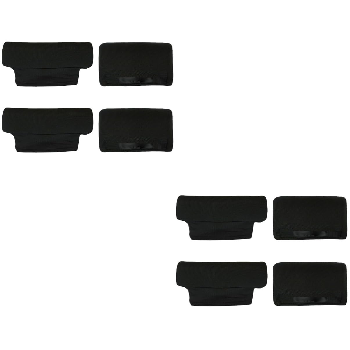 PACKOVE 2 Juegos Almohadillas Acolchadas para Muletas Cojines de Axilas Accesorios de Crutch Antideslizante Compatible con Muletas de Estándar Negro
