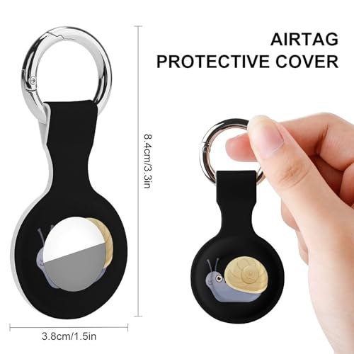 Funda protectora de caracol para Airtag anticaída con llavero de seguridad 4 pack 2