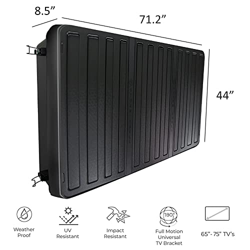 Image of Storm Shell Weatherproof 75 inch Outdoor Hard Cover for Television - Wall Mounting Bracket Included (65-75 inch)