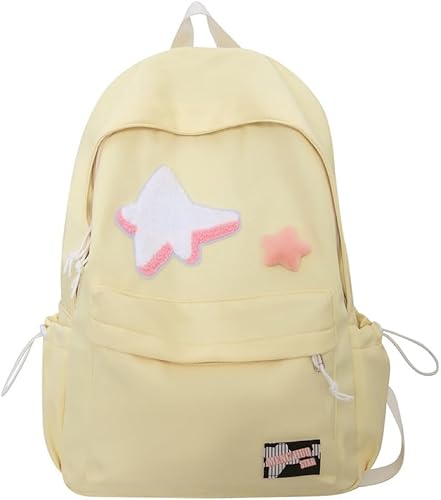 Miniatura 4 de UIVXXUD Kawaii Backpack with Cute Accessories - Waterproof Nylon Double Shoulder Bag (Black)