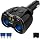 Cigarette Lighter Splitter 2 Socket, Qidoe 150W Cigarette Lighter Adapter 20W USB C Car Charger and 18W QC3.0 Multi Port Car 12V Splitter with Button Switch LED Voltmeter for GPS Dash Cam Phone Tablet