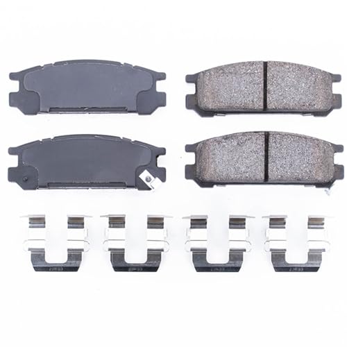 Image of PowerStop Rear Brake Pads for Subaru Impreza 1993-96 |Impreza 1998-99 |Legacy 1990-99 |SVX 1992-97 - Z17 Ceramic Brake Pads with Installation Hardware, 17-471