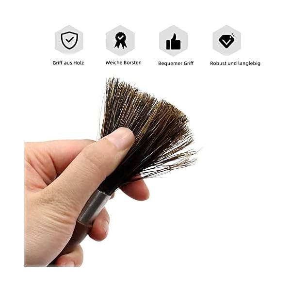 luckaide Barista Pinsel, Siebträger Pinsel, Barista Reinigungspinsel, Kaffeepinsel, Zubehör für die Säuberung Espressomaschine, Barista Home Kitchen,Barista Pinsel Siebträger mit Holzgriff(braun) – Bild 5