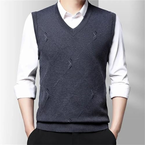 Men's V-Neck Casual Warm Sweater Vest Comfortable And Soft Knitted Business Casual Top3