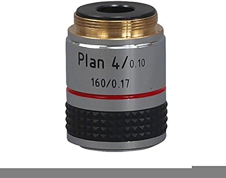 OMAX AJ104P 4X Plan Achromatic Objective for Compound Microscopes