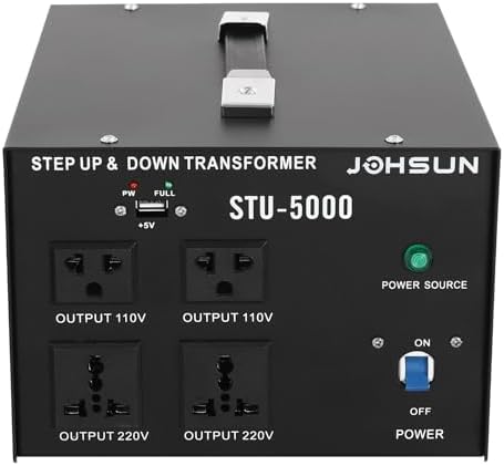 5000W Voltage Converter Transformer STU-5000, Step Up & Down 110V to 220V for LED Power Supplies, Industrial Control Systems & Display Power Solutions