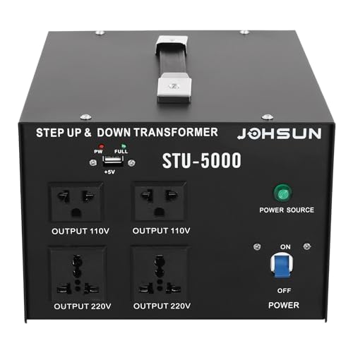 5000W Voltage Converter Transformer STU-5000, Step Up & Down 110V to 220V for LED Power Supplies, Industrial Control Systems & Display Power Solutions