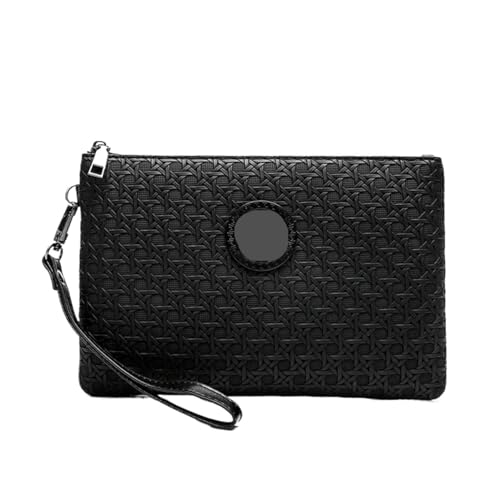 Bolso de mano de cuero PU con acabado ejecutivo para hombre