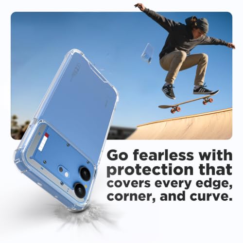 Image of RIGGEAR Shockproof Clear Hybrid Airbag Armor Back Cover Case Compatible with Nothing Phone 4b 5G (Transparent PC and TPU Bumper)