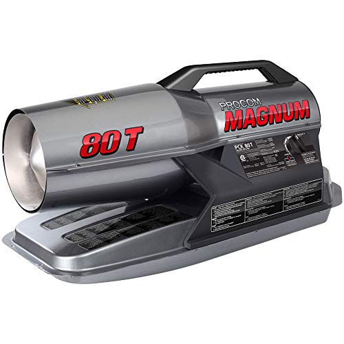 ProCom Heating MAGNUM Kerosene Forced Air Heater-80,000, Multifuel, 80,000 BTU, Black