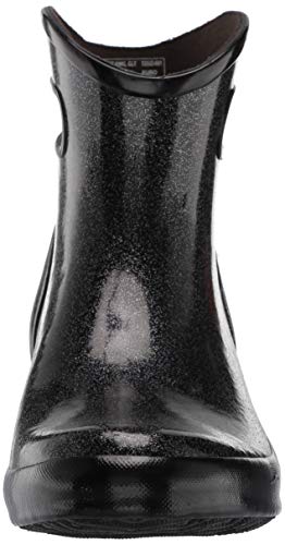 Bogs Womens Rainboot Ankle Height Waterproof Rain Boot, Glitter Black, 8 Us #TOP1