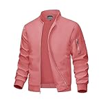MAGCOMSEN Men's Bomber Jacket Lightweight Casual Windbreaker Spring Fall Zip Up Coat with 5 Pocket