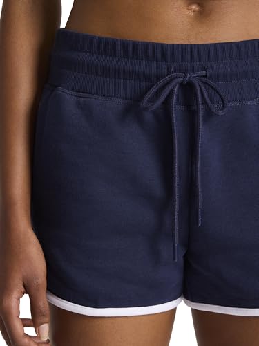 Reebok Women’s Retro Active 3” Short, Standard Fit, Lightweight Cotton-Poly Fleece Fabric, Vector Navy, X-Large - image 4