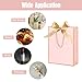 ZJHiome Gift Bags for Presents, 2 Pack Medium Paper Bags with Bow Ribbon Tissue Paper Cards Thank You Gift Bag with Handles for Christmas Holiday Birthday Shopping Bags(Pink,Gold)