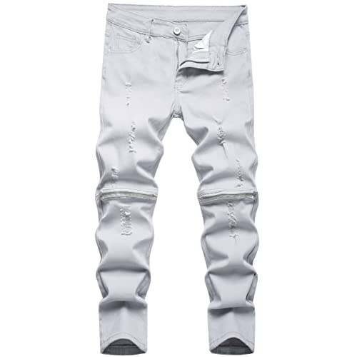 Ginsiom Boy's Ripped Stretch Distressed Slim Fit Jeans Skinny Fashion